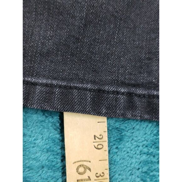 Levis 505 Jeans Sz 16 Short Womens Black Stretch Denim Pants Mid Rise Straight - Picture 9 of 15